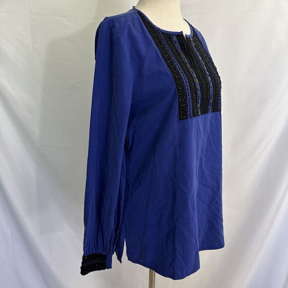 NEW Chico's Womens Embellished Tunic Colorblock Tunic Top 0 (4-6) SMALL Beaded - Picture 3 of 9